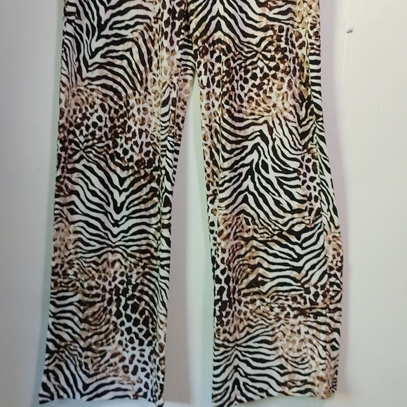 Anne Klein animal print relax fit pants size S - Picture 3 of 16